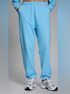 YEAR OF OURS Light Blue Fleece Joggers with Elastic Waist - XL